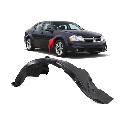 [CH1249159] Front Right Passenger Side Fender Liner for Dodge Avenger 2011-2014 CH1249159