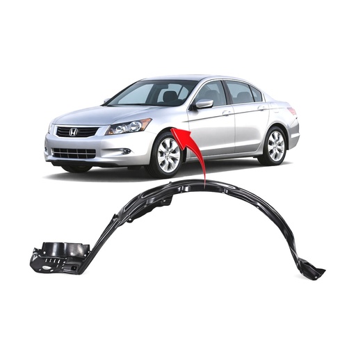 [HO1248131] Front Left Driver Side Fender Liner for Honda Accord 2008-2012 HO1248131