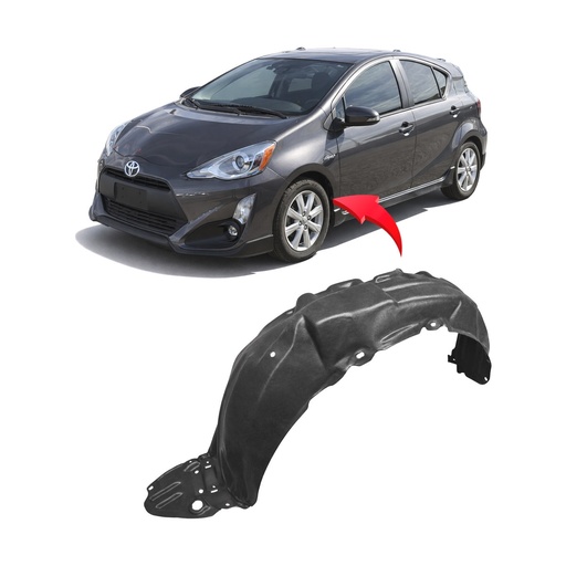 [TO1248185] Front Left Driver Side Fender Liner for Toyota Prius C 2012-2014 TO1248185