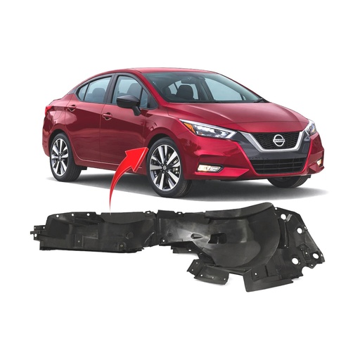 [NI1249178] Front Right Passenger Side Fender Liner for Nissan Versa 2020-2023 NI1249178