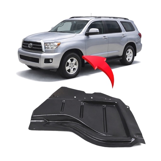 [TO1248153] Front Left Driver Side Fender Liner for Toyota Sequoia 2008-2020 TO1248153