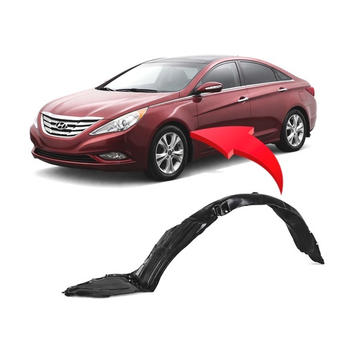 [HY1248127] Front Left Driver Side Fender Liner for Hyundai Sonata 2011-2015 HY1248127