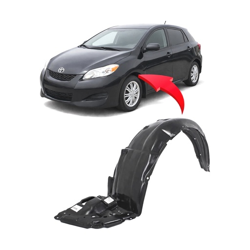 [TO1248155] Front Left Driver Side Fender Liner for Toyota Matrix 2009-2014 TO1248155