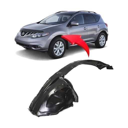 [NI1248126] Front Left Driver Side Fender Liner for Nissan Murano 2011-2014 NI1248126