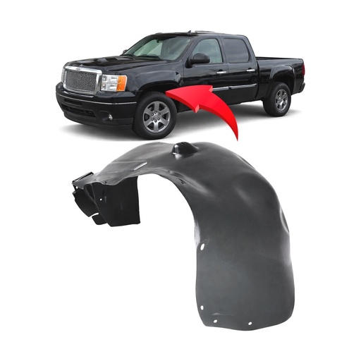 [GM1248189] Front Left Driver Side Fender Liner for GMC Sierra 1500 2007-2013 GM1248189