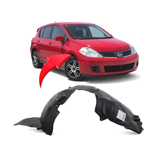 [NI1249114] Front Right Passenger Side Fender Liner for Nissan Versa 2007-2012 NI1249114