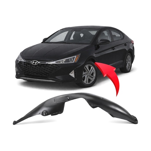 [HY1248184] Front Left Driver Side Fender Liner for Hyundai Elantra 2019-2020 HY1248184