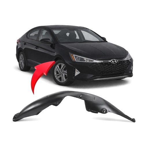[HY1249184] Front Right Passenger Side Fender Liner for Hyundai Elantra 2019-2020 HY1249184
