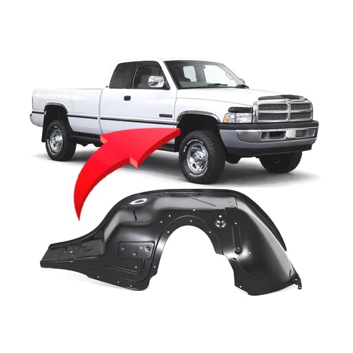 [CH1247101] Front Right Passenger Side Fender Liner for Dodge Ram 2500 1994-2002 CH1247101