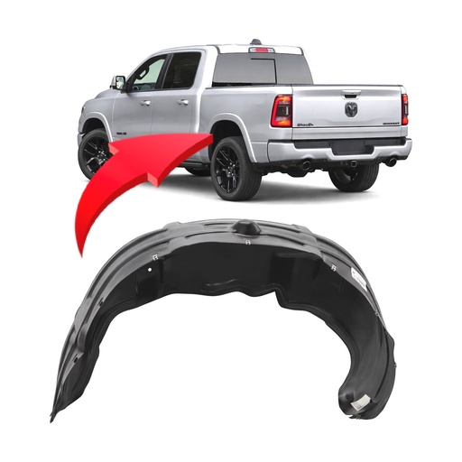 [CH1763108] Rear Right Passenger Side Fender Liner for Ram 1500 2019-2024 CH1763108