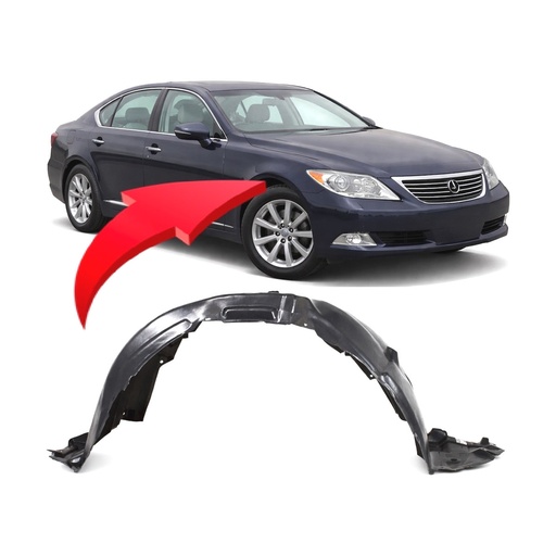 [LX1249105] Front Right Passenger Side Fender Liner for Lexus LS460 2007-2009 LX1249105