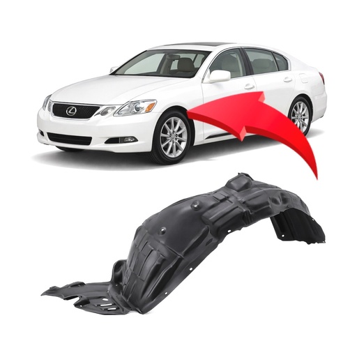 [LX1250113] Front Left Driver Side Fender Liner for Lexus GS350 2006-2007 LX1250113