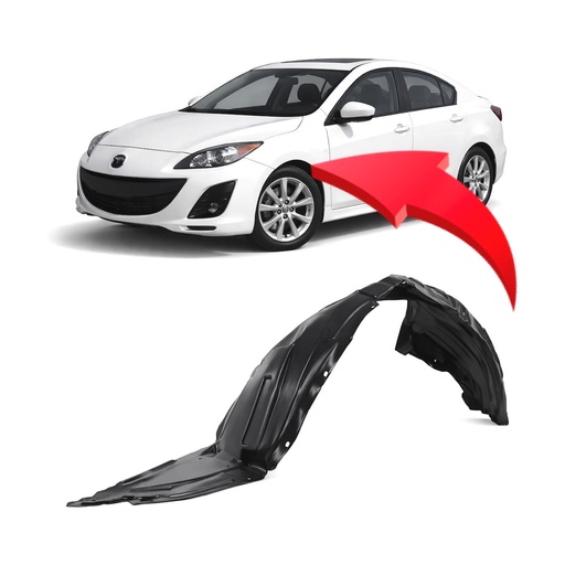 [MA1248138] Front Left Driver Side Fender Liner for Mazda 3 2010-2011 MA1248138