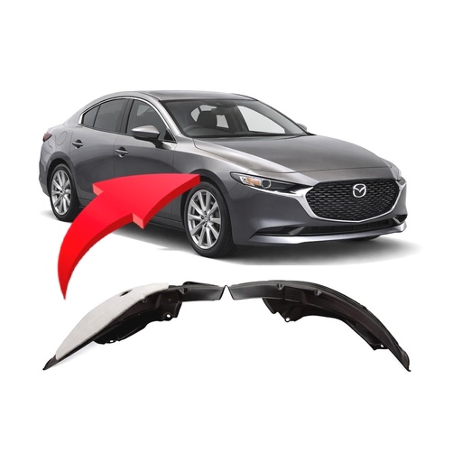[MA1249154] Front Right Passenger Side Fender Liner for Mazda 3 2019-2024 MA1249154