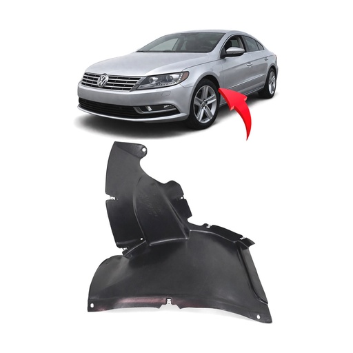 [VW1248127] Front Left Driver Side Fender Liner for Volkswagen CC 2013-2017 VW1248127