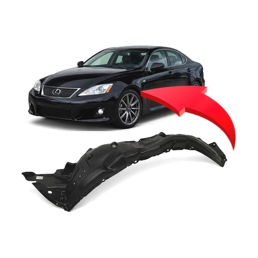 [LX1248108] Front Left Driver Side Fender Liner for Lexus IS F 2008-2014 LX1248108