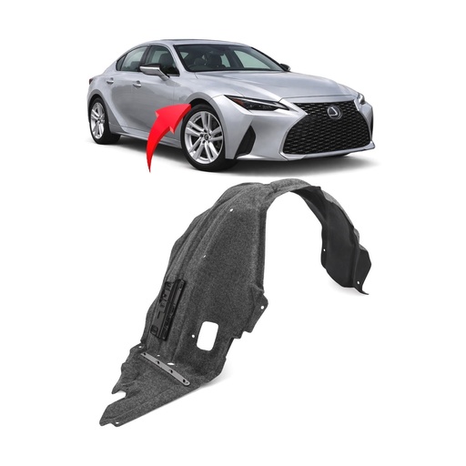 [LX1249148] Front Right Passenger Side Fender Liner for Lexus IS300 2021-2025 LX1249148