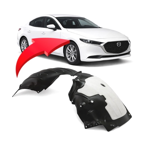 [MA1249153] Front Right Passenger Side Fender Liner for Mazda 3 2019-2023 MA1249153