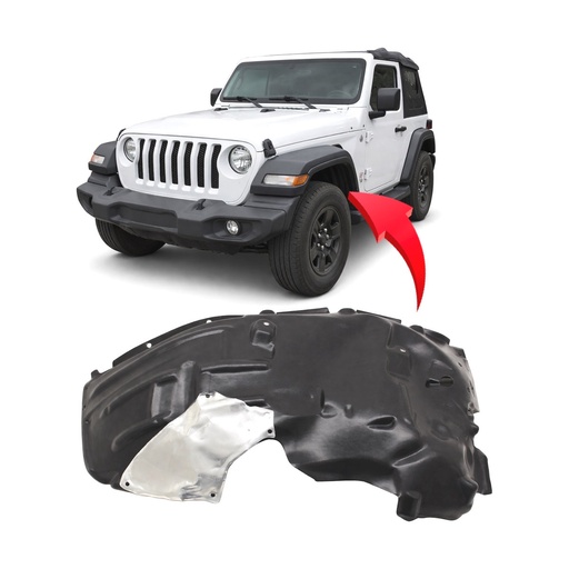 [CH1248198] Front Left Driver Side Fender Liner for Jeep Gladiator 2019-2025 CH1248198