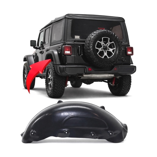[CH1763104] Rear Right Passenger Side Fender Liner for Jeep Wrangler 2019-2025 CH1763104
