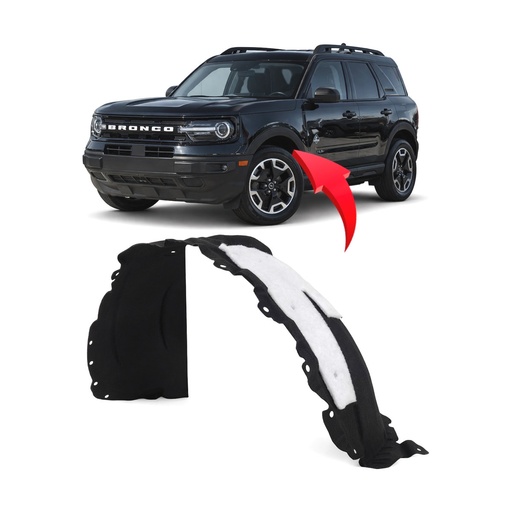 [FO1248219] Front Left Driver Side Fender Liner for Ford Bronco Sport 2021-2025 FO1248219