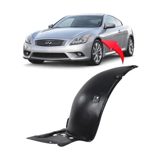 [IN1248112] Front Left Driver Side Fender Liner for Infiniti Q60 2008-2015 IN1248112