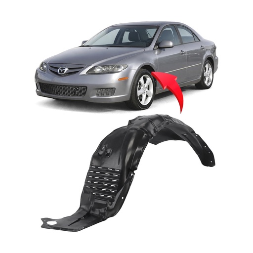 [MA1248132] Front Left Driver Side Fender Liner for Mazda 6 2006-2008 MA1248132