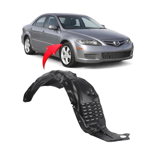 [MA1249132] Front Right Passenger Side Fender Liner for Mazda 6 2006-2008 MA1249132