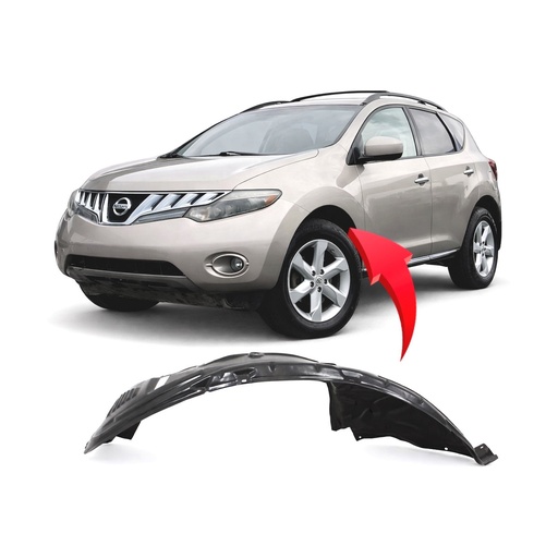 [NI1248118] Front Left Driver Side Fender Liner for Nissan Murano 2009-2010 NI1248118