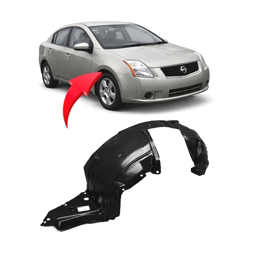 [NI1251134] Front Right Passenger Side Fender Liner for Nissan Sentra 2007-2009 NI1251134