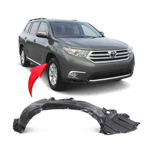 [TO1249172] Front Passenger Side Fender Liner for Toyota Highlander 2011-2013 TO1249172