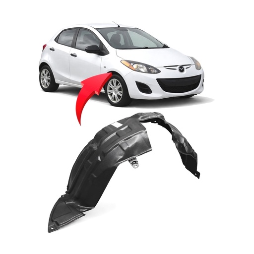 [MA1249146] Front Right Passenger Side Fender Liner for Mazda 2 2011-2014 MA1249146