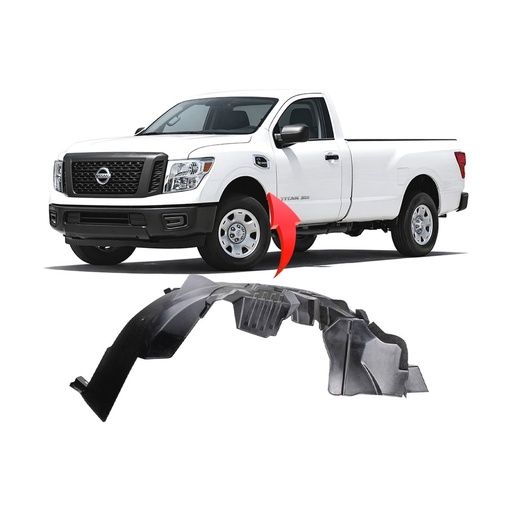 [NI1248177] Front Left Driver Side Fender Liner for Nissan TITAN 2017-2023 NI1248177
