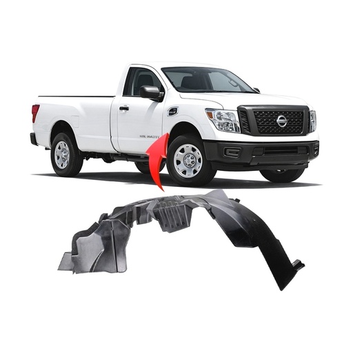 [NI1249177] Front Right Passenger Side Fender Liner for Nissan TITAN 2017-2023 NI1249177