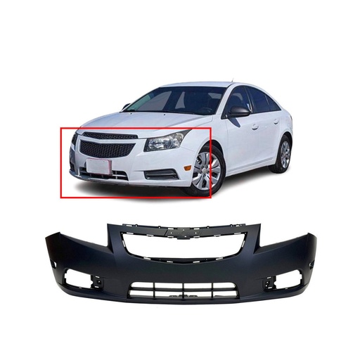 [GM1000924] Primed Front Bumper Cover For 2011-2014 Chevy Chevrolet Cruze Base  LS LT LTZ