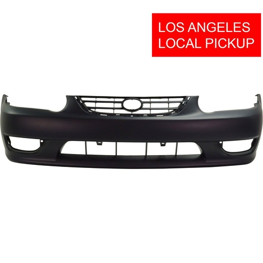 [TO1000217] Front Bumper Cover For 2001-2002 Toyota Corolla CE LE S w Fog Light holes