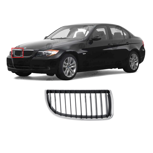 [BM1200167] Right Passenger Side Grille for BMW 2005-2011 3 SRS E90 E91 E92 E93 51137120008