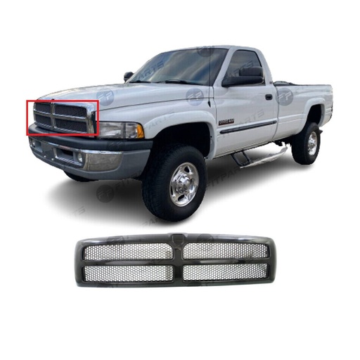 [CH1200188] Grille Mat Black for Dodge RAM 1500 2500 3500 1994-2002 5EZ51RX8 CH1200188