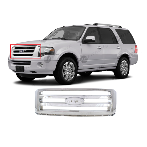 [FO1200494] Grille Chrome for Ford Expedition 2007-2014 XLT EDDIE BAUER 7L1Z8200BA FO1200494