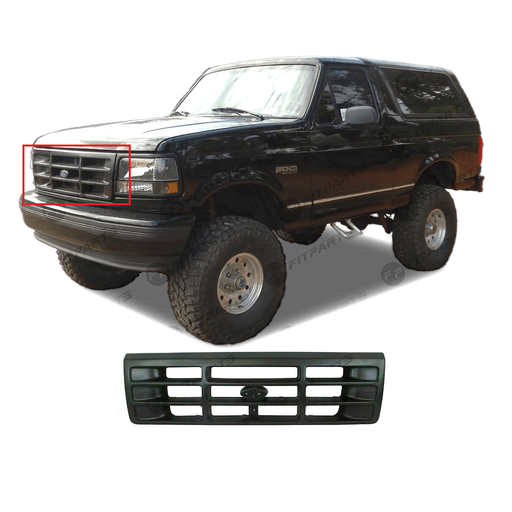 [FO1200179] Grille Black for Ford Bronco 1992-1998 F2TZ-8200C F4TZ-8200H F2TZ8200E FO1200179
