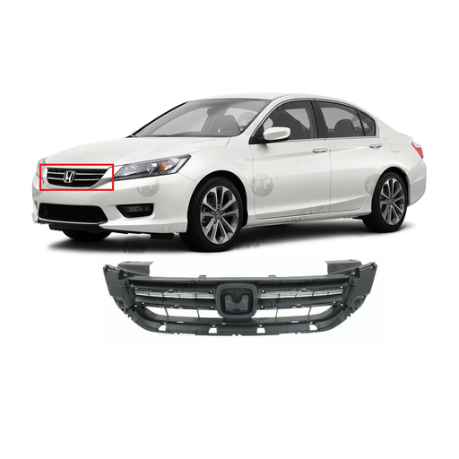 [HO1200214] Grille Mat Black for Honda Accord 2013-2015 Sedan 4 Cyl USA Built 71121T2FA01