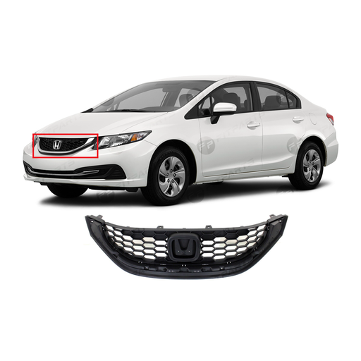 [HO1200216] Grille Black for Honda Civic 2013-2015 Sedan HF LX Natural Gas 1.8L 71121TR3A01