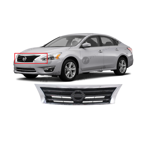 [NI1200250] Grille Black W/ Chrome Frame for Nissan Altima 2013-2015 623103TA0A NI1200250