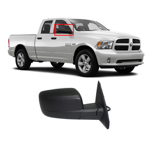 [CH1321354] Right Passenger Side Door Mirror Heated for Dodge RAM 2013-2017 CH1321354